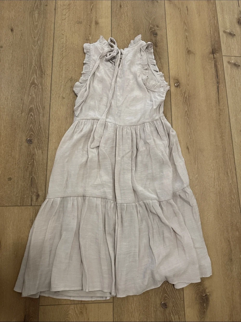 Womans Light Blush Ruffle Tiered Casual Dress